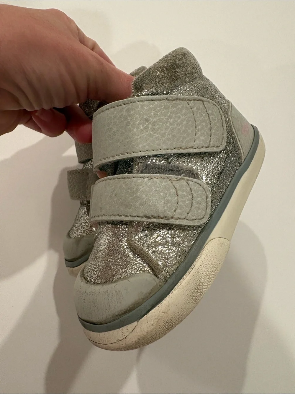 See Kai Run Adapt Dean Silver Metallic SMO adaptive shoes 4